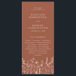 Terracotta Rustic Herfst Wildflower Wedding Progra Programmakaart<br><div class="desc">Leid uw gasten door uw grote dag met dit rustieke terracotta bloemenhuwelijksprogramma. Met delicate herfst wilde bloemen en een strakke,  elegante indeling. Perfect voor een outdoor herfst ceremonie of een schuur bruiloft.</div>