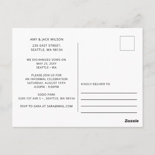 Terracotta Rustic Pampas Grass Wedding Reception C Briefkaart (Achterkant)