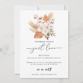 Terracotta Rustic Pampas Grass Wedding Reception Kaart