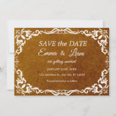 Terracotta Rustic Papel Picado – Save the Date (Voorkant)