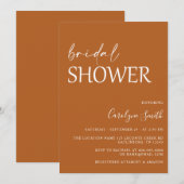 Terracotta Rustic Vrijgezellenfeest Kaart (Voorkant / Achterkant)