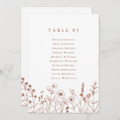 Terracotta Rustic Wildflower Zitkaart Kaart (Voorkant / Achterkant)