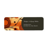 terracotta rustiek warm abstract retouradres etiket (Voorkant)