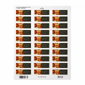 terracotta rustiek warm abstract retouradres etiket (Full Sheet)