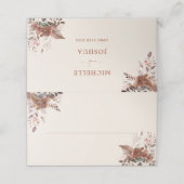 Terracotta rustieke bloemen herfst herfst bruiloft plaatskaartje (Buitenkant ongevouwen)