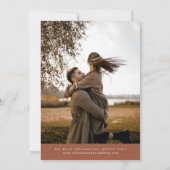 Terracotta Rustieke Bloemen Herfst Wildflower Foto Save The Date (Achterkant)