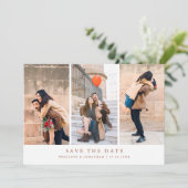 Terracotta Rustieke Bloemen Herfst Wildflower Foto Save The Date (Staand voorkant)