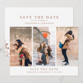 Terracotta Rustieke Bloemen Herfst Wildflower Foto Save The Date (Voorkant / Achterkant)