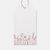 Terracotta Rustieke Bloemen Herfst Wildflower Huwe Cadeaulabel (Achterkant)