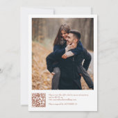 Terracotta Rustieke Bloemen Herfst Wildflower Huwe Kaart (Achterkant)