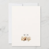 Terracotta rustieke bloemenbruiloft Save the Date Kaart (Achterkant)