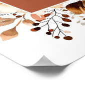 Terracotta rustieke bloemenbruiloft welkomstbord poster (Hoek)