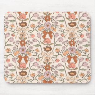 Terracotta Rustieke Bogen en Bloesems Muismat