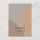 Terracotta rustieke boho boog moderne bruiloft informatiekaartje (Achterkant)