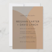 Terracotta rustieke boho boog moderne bruiloft kaart (Voorkant)