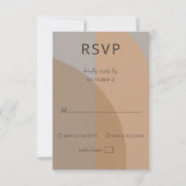 Terracotta rustieke boho boog moderne bruiloft RSVP kaartje (Voorkant)