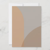 Terracotta rustieke boho boog moderne bruiloft save the date (Achterkant)