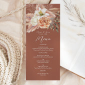 Terracotta rustieke Boho bruiloft Menu