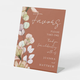 Terracotta rustieke Boho transparante bloemen guns Reclamebord Met Voetstuk