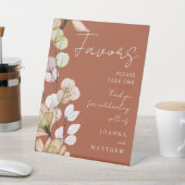 Terracotta rustieke Boho transparante bloemen guns Reclamebord Met Voetstuk (Insitu)