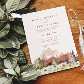 Terracotta rustieke bruiloft berg Wildflower Kaart