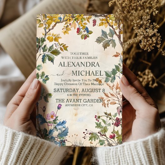 Terracotta rustieke bruiloft berg Wildflower Kaart