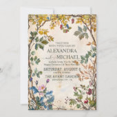 Terracotta rustieke bruiloft berg Wildflower Kaart (Voorkant)