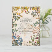 Terracotta rustieke bruiloft berg Wildflower Kaart (Staand voorkant)