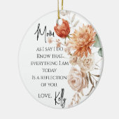 Terracotta rustieke moeder van de bruid cadeau keramisch ornament (Links)