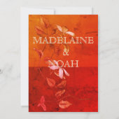 Terracotta rustieke Sinaasappel roze bruiloft repe Kaart (Achterkant)