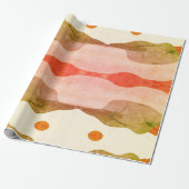 Terracotta & Sage Abstract  Cadeaupapier (Uitgerold)