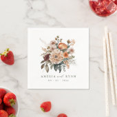 Terracotta Sage Boho Bloemenbruiloft Servet (Insitu)