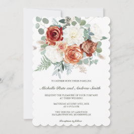 Terracotta Sage Bruiloft Sjablonen Kaart