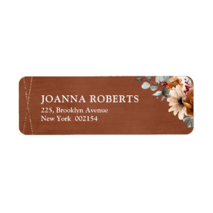 Terracotta Sage Burgundy Floral Geometric Wedding Etiket