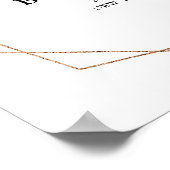 Terracotta Sage Burgundy Geometric Wedding Welkom Poster (Hoek)