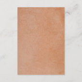 Terracotta Sage Green Blush Bloemen Trouwdetails Informatiekaartje (Achterkant)