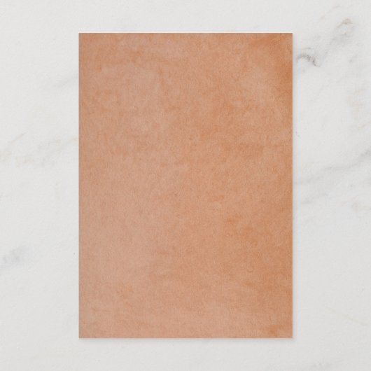 Terracotta Sage Green Blush Bloemen Trouwdetails Informatiekaartje (Achterkant)