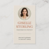 Terracotta Sage Green Photo QR Code Visitekaartje (Voorkant)