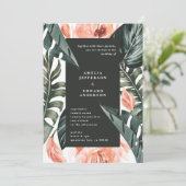 Terracotta sage green tropical foliage bruiloft (Staand voorkant)