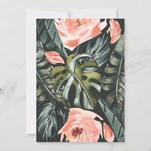 Terracotta sage green tropical foliage bruiloft (Achterkant)