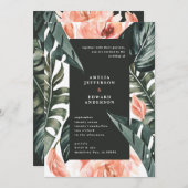 Terracotta sage green tropical foliage bruiloft (Voorkant / Achterkant)