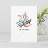 Terracotta sage green tropical foliage bruiloft (Staand voorkant)