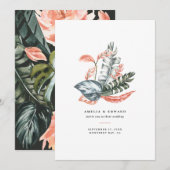 Terracotta sage green tropical foliage bruiloft (Voorkant / Achterkant)