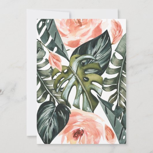 Terracotta sage green tropical foliage bruiloft (Achterkant)