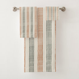 Terracotta Sage Groen Modern Eenvoudig Boho Bad Handdoek