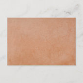 Terracotta Sage Groene Bloemen Wedding QR Details Informatiekaartje (Achterkant)