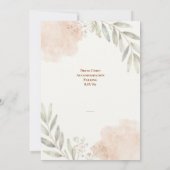 Terracotta Salie Botanisch | Boho Bruiloft Kaart (Achterkant)