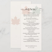 Terracotta Salie Esblad Bruiloft Typography Menu (Voorkant / Achterkant)