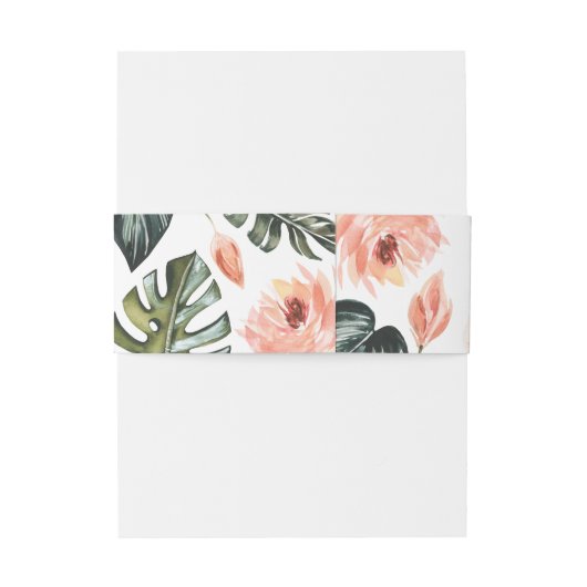 Terracotta salie groen blad loof bruiloft uitnodigingen wikkel (Achterkant Voorbeeld)