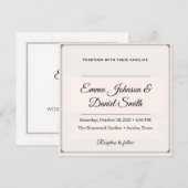 Terracotta & salie minimalistische bruiloft uitnod kaart (Voorkant / Achterkant)